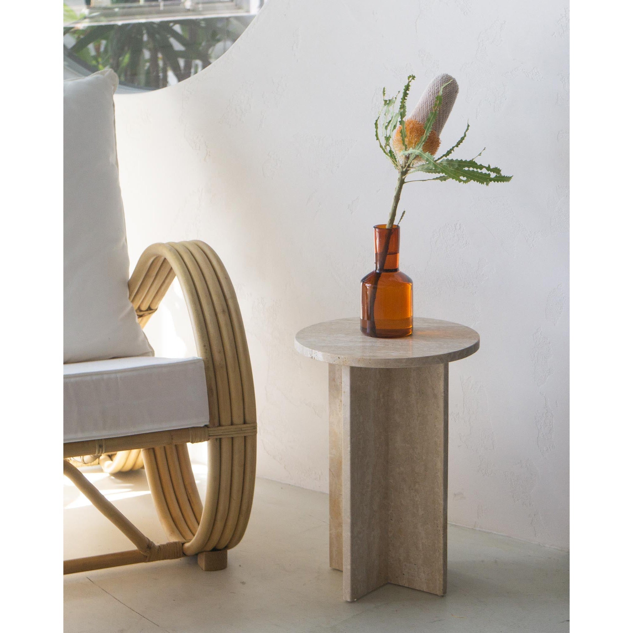 Acariel Table D'appoint en Marbre Minimaliste Moderne Accessoires
