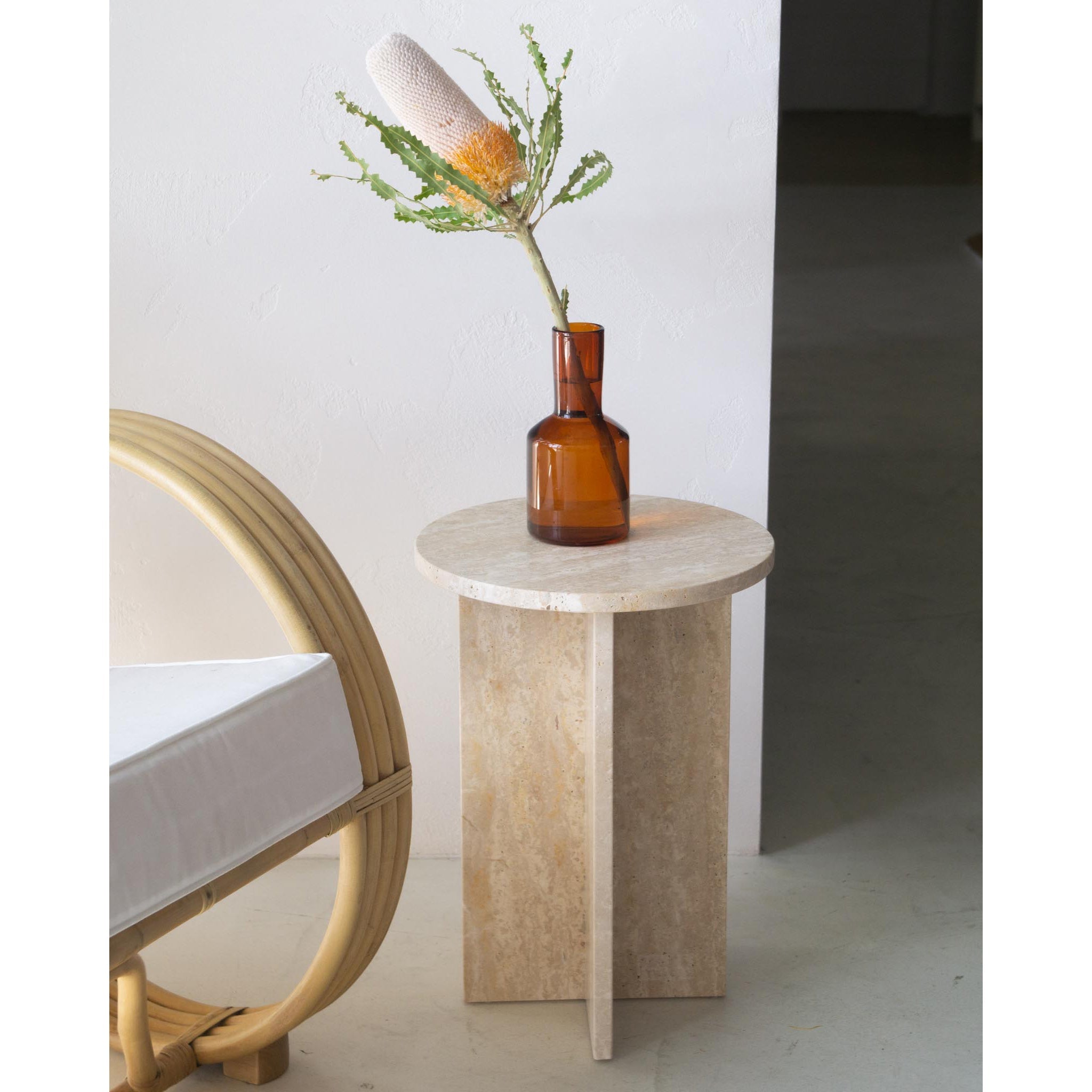 Acariel Table D'appoint en Marbre Minimaliste Moderne Accessoires
