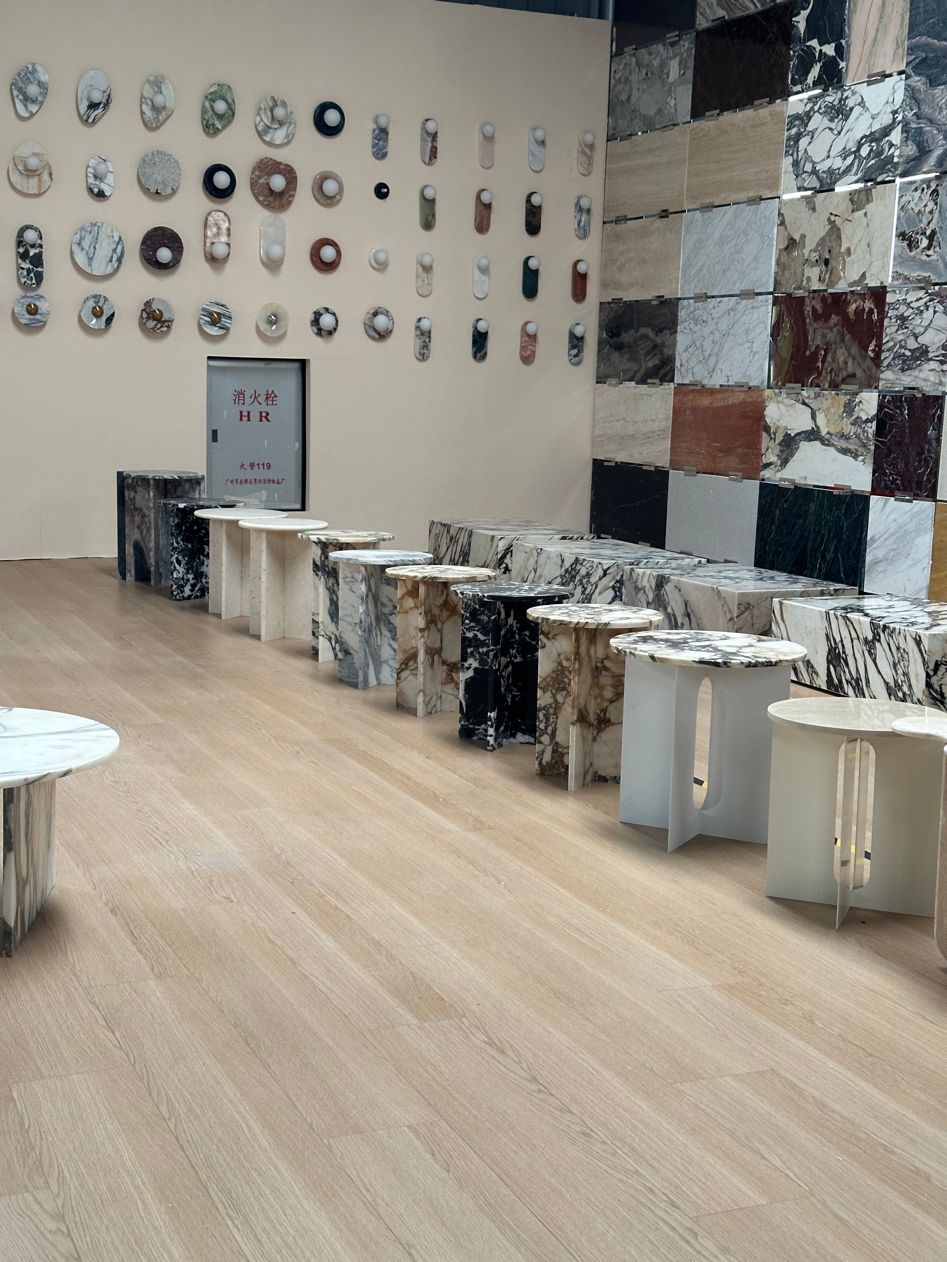 Acariel Table D'appoint en Marbre Minimaliste Moderne Accessoires