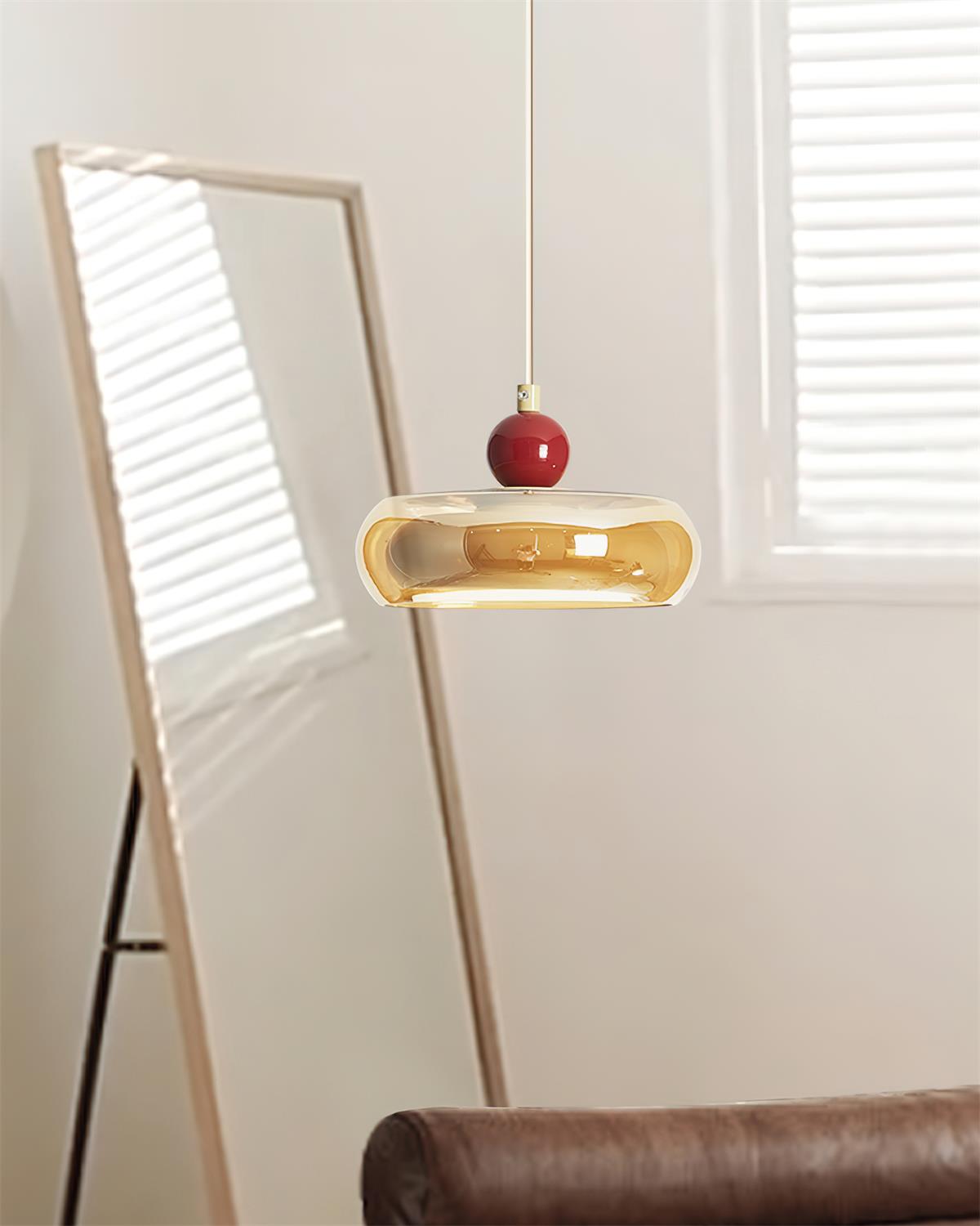 Suspension Jojo Ambre*Rouge