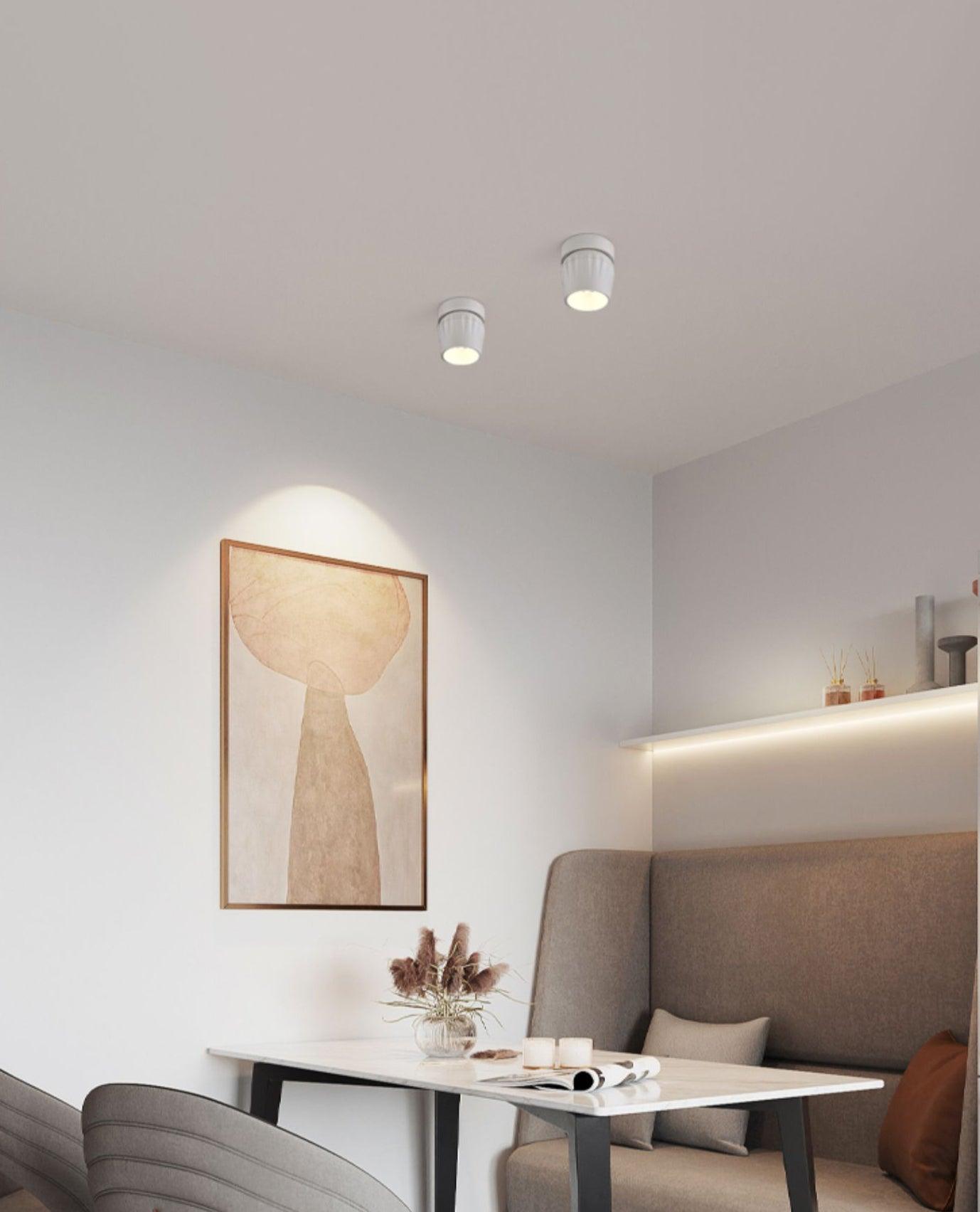 Solara Projecteur aluminium nervuré rotatif minimaliste
