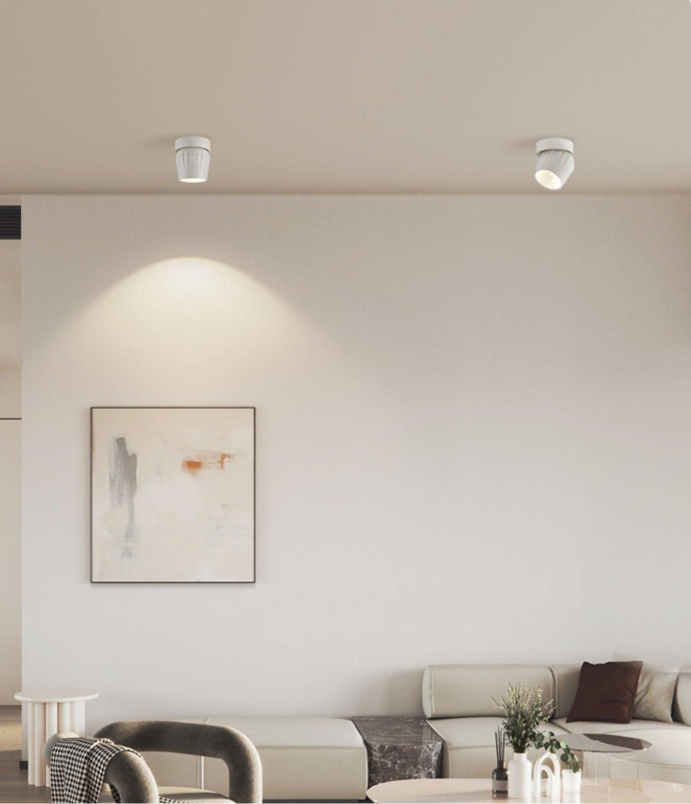 Solara Projecteur aluminium nervuré rotatif minimaliste