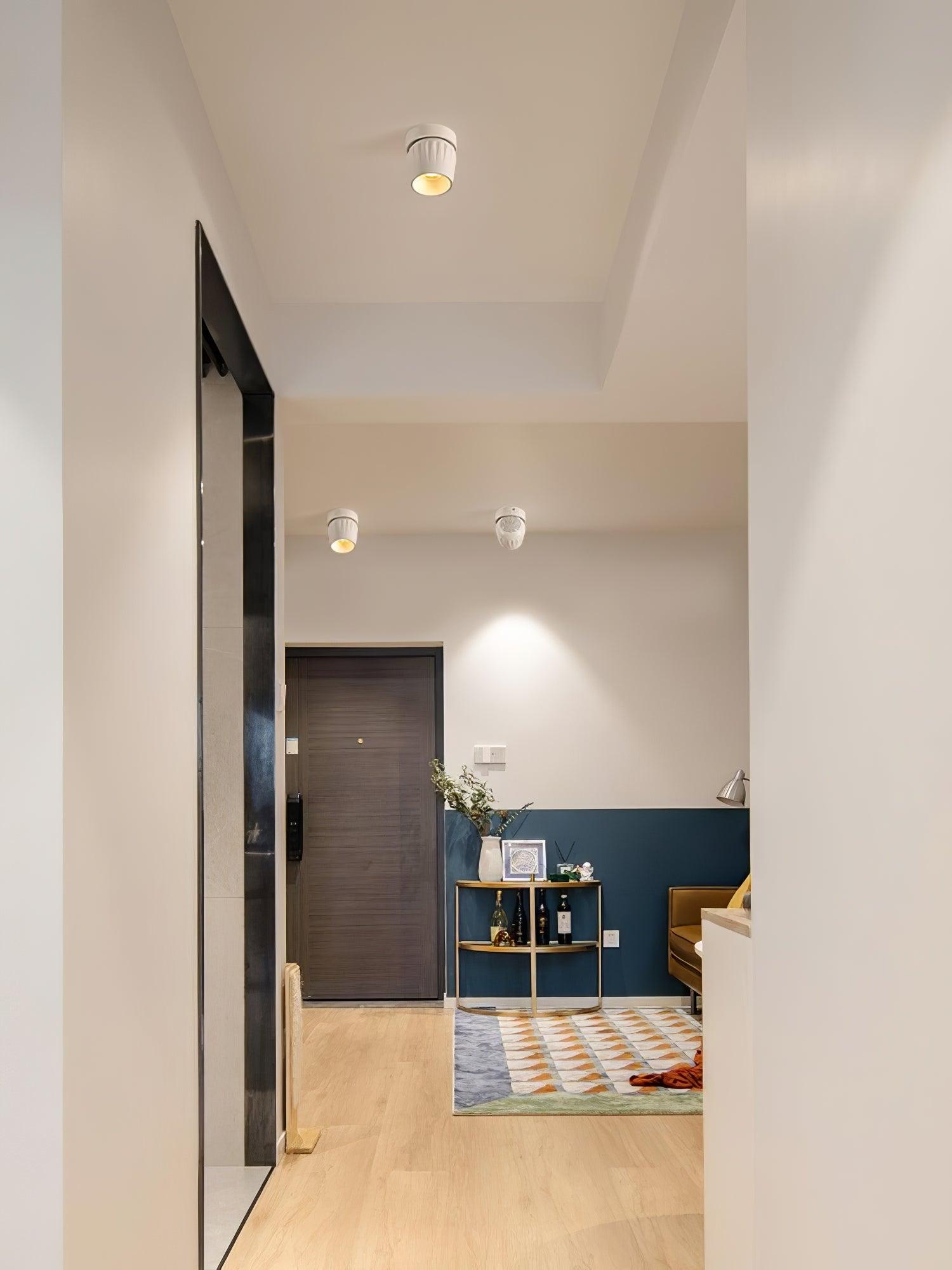 Solara Projecteur aluminium nervuré rotatif minimaliste
