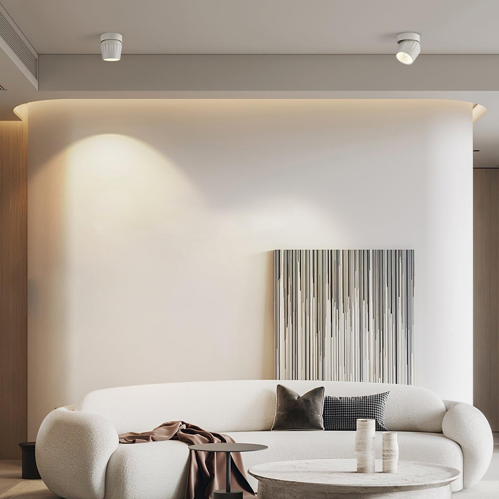 Solara Projecteur aluminium nervuré rotatif minimaliste