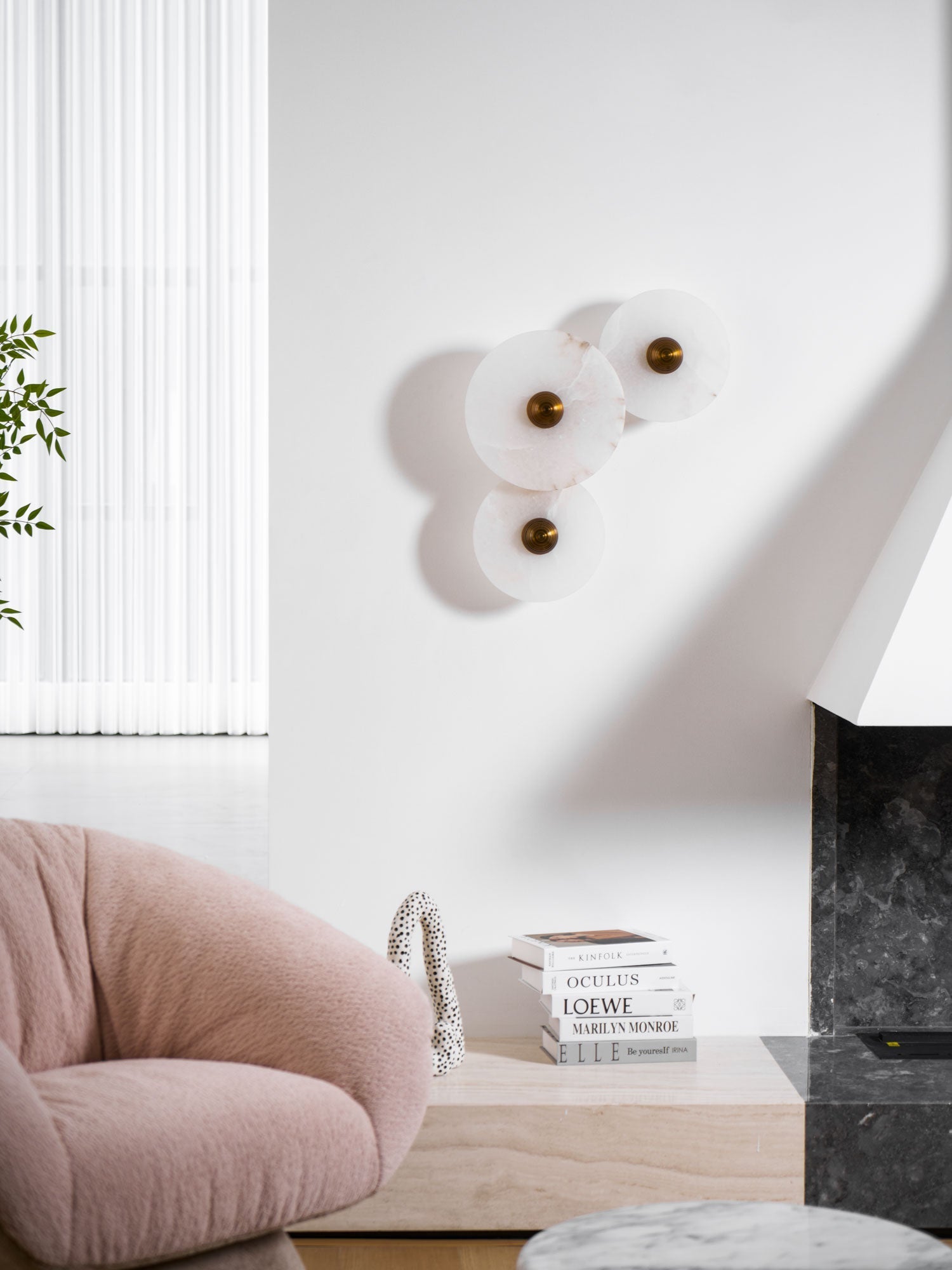 Selene Plafonnier Minimaliste en Albâtre