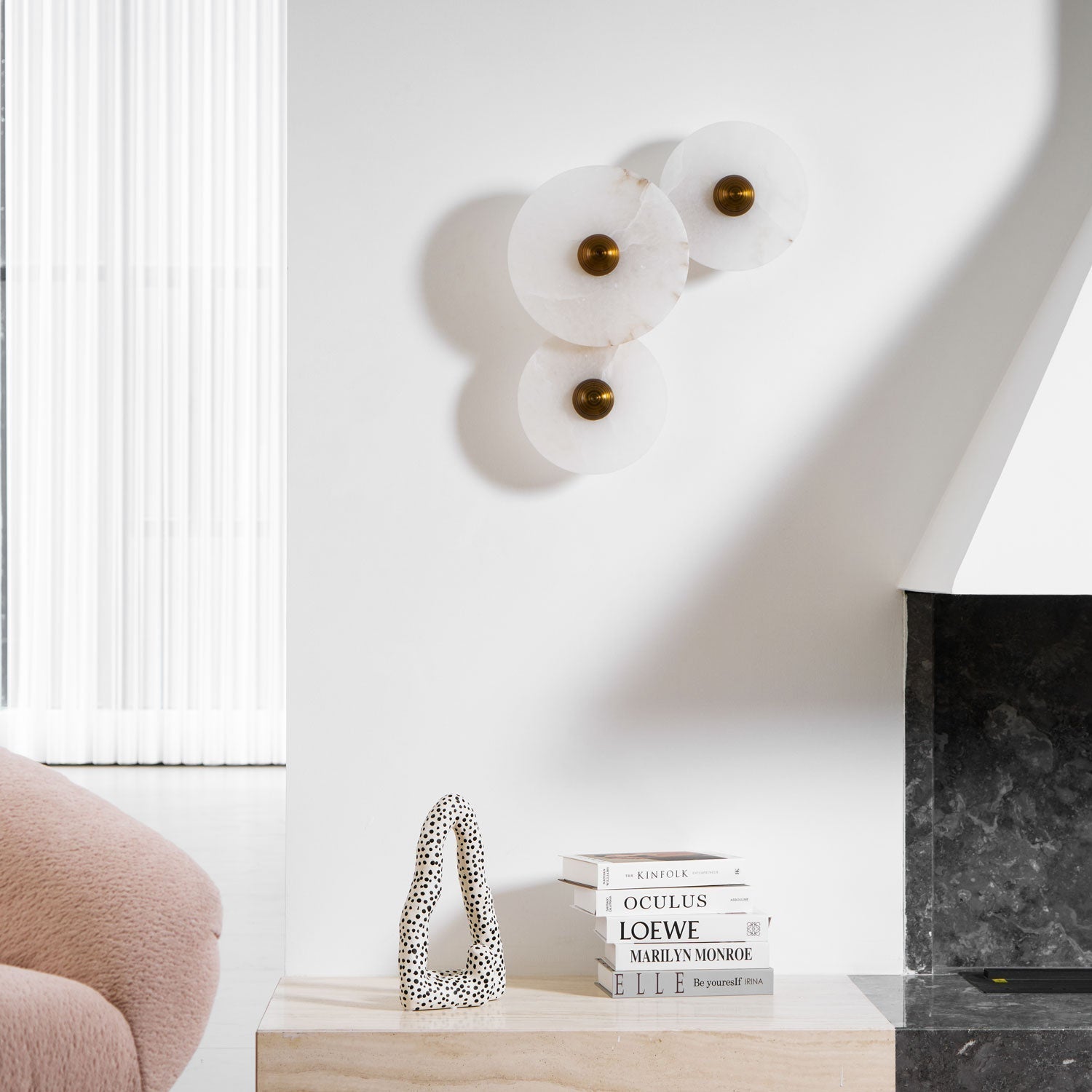 Selene Plafonnier Minimaliste en Albâtre