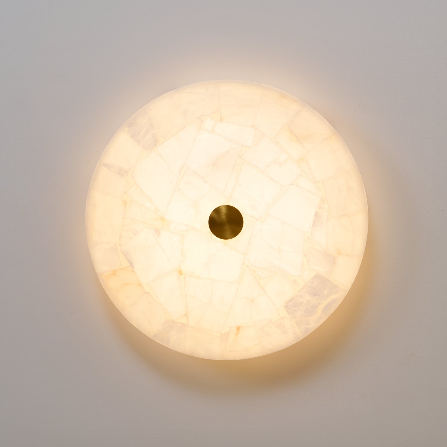 Vosilis Lampe de Plafond Ronde en Albâtre Moderne Minimaliste