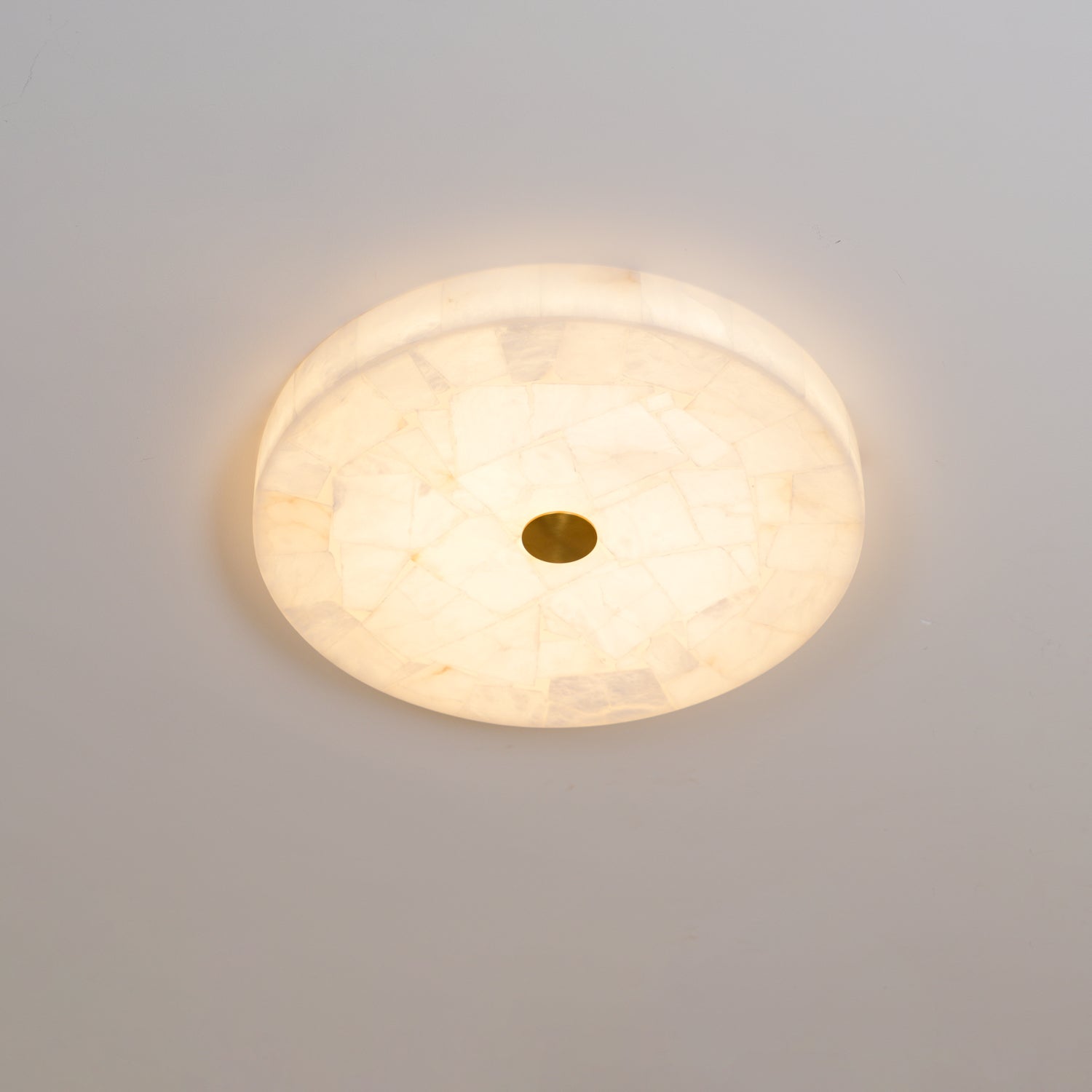 Vosilis Lampe de Plafond Ronde en Albâtre Moderne Minimaliste