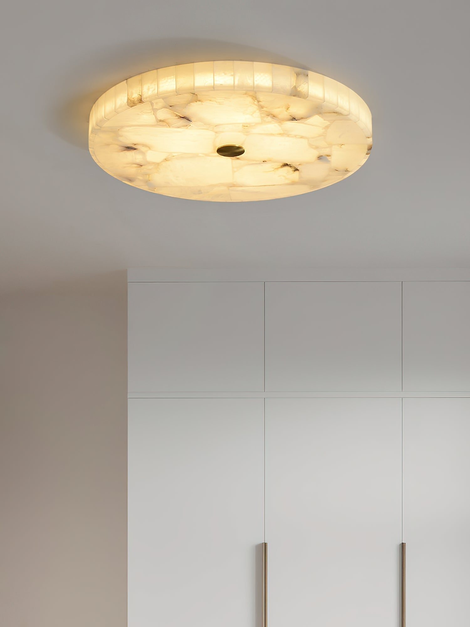 Vosilis Lampe de Plafond Ronde en Albâtre Moderne Minimaliste