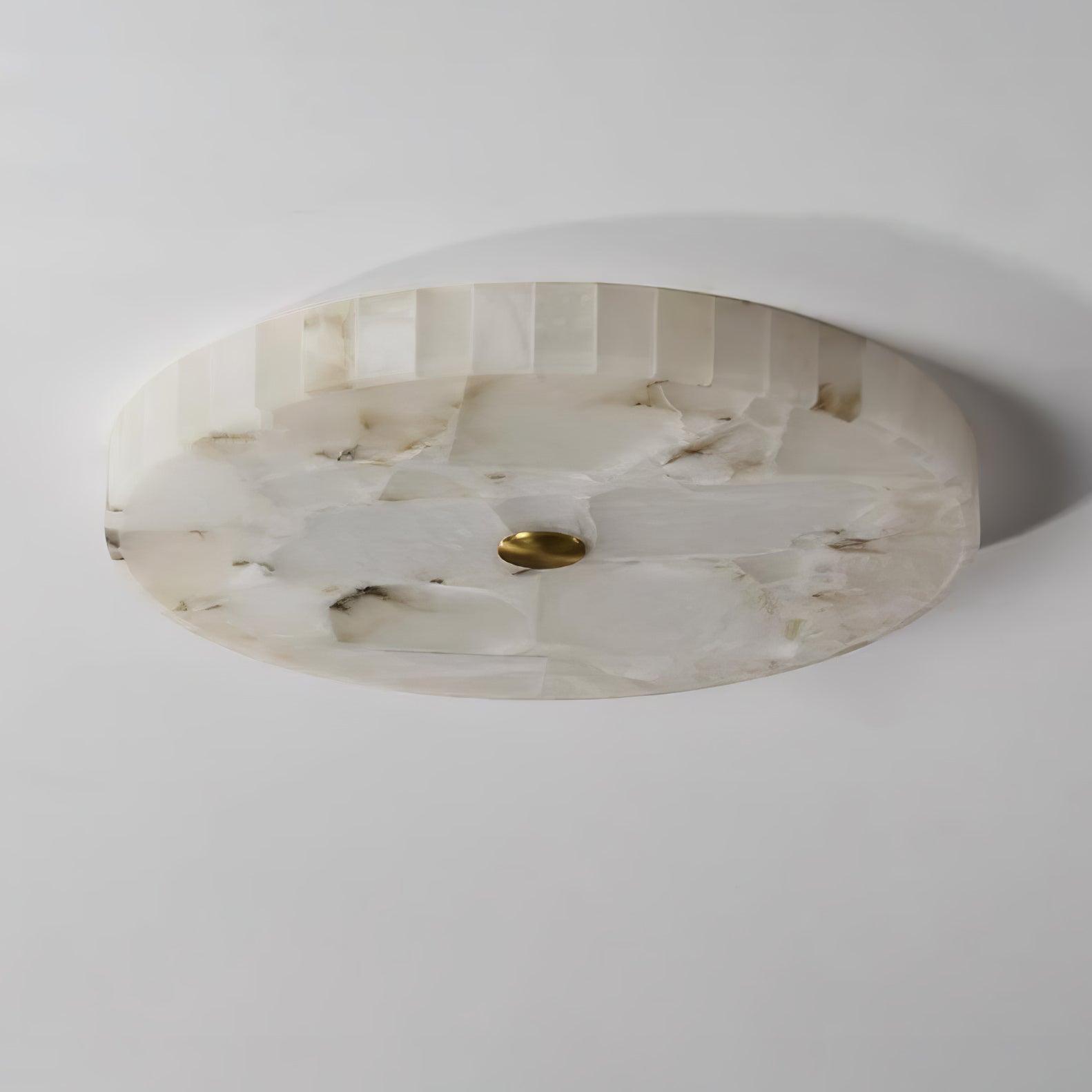 Ciphayra Lumière Plafonnière Ronde Minimaliste en Albâtre