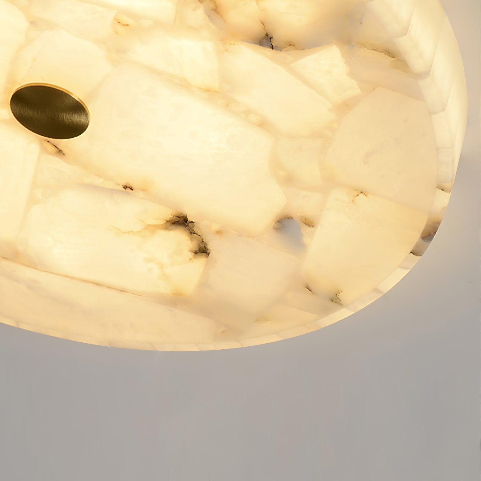 Ciphayra Lumière Plafonnière Ronde Minimaliste en Albâtre