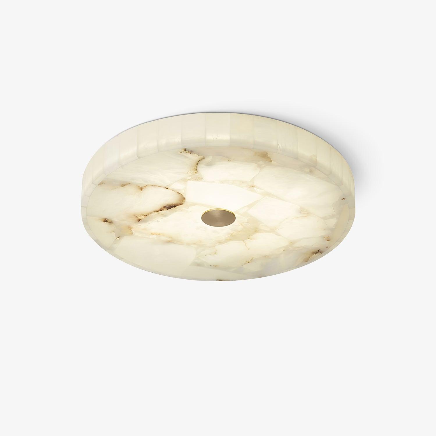 Ciphayra Lumière Plafonnière Ronde Minimaliste en Albâtre