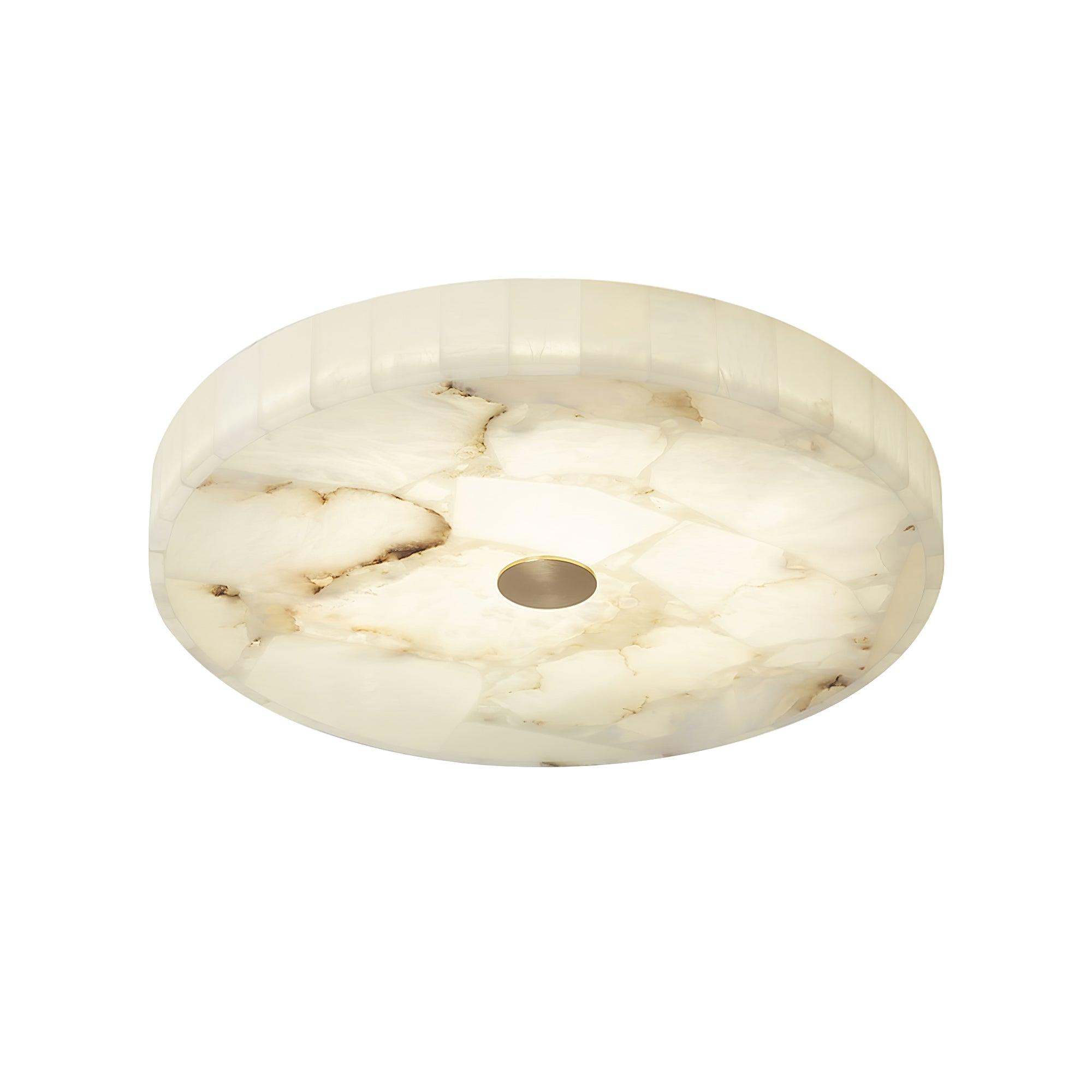 Ciphayra Lumière Plafonnière Ronde Minimaliste en Albâtre