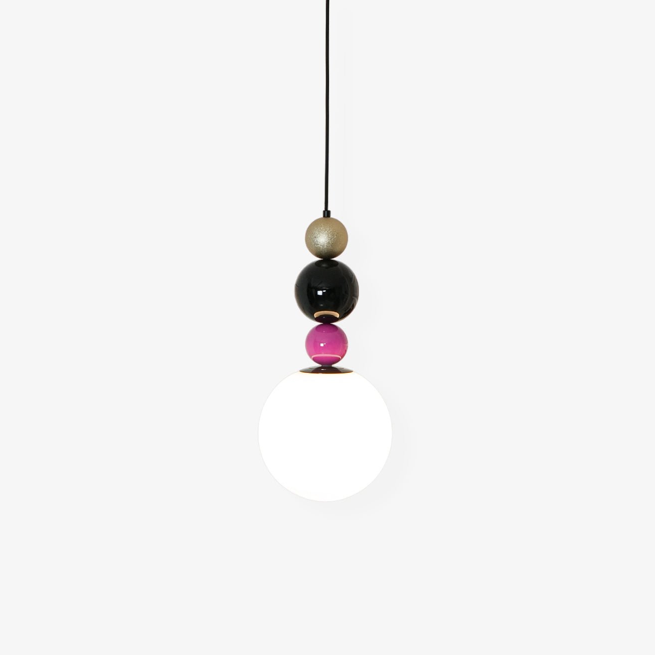 Eshaisra Nordic Art Rond Billes Empilage Verre Pendentif Lampe