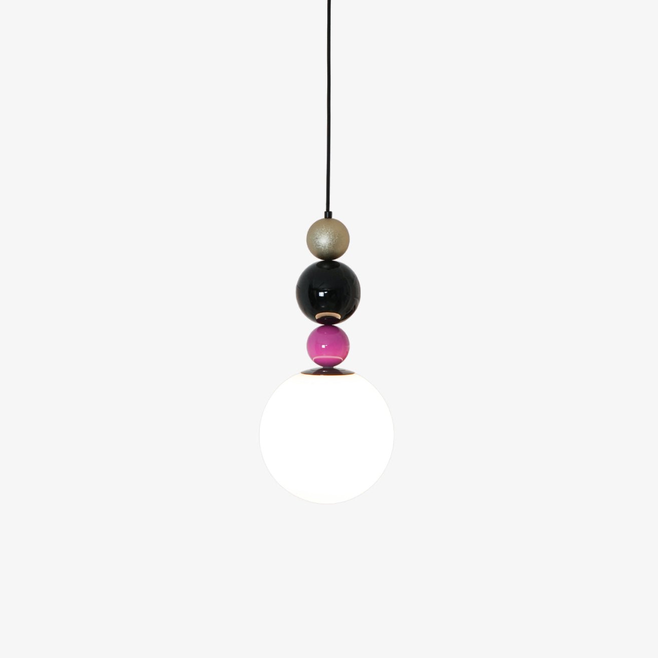 Eshaisra Nordic Art Rond Billes Empilage Verre Pendentif Lampe