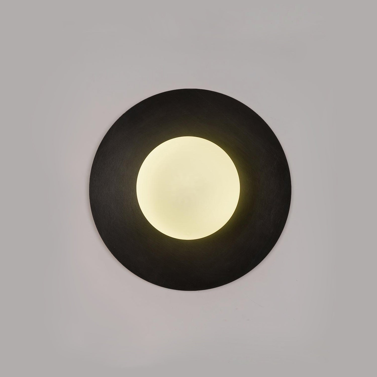 Godfrey Applique Murale Ronde Art Minimaliste en Laiton et Verre