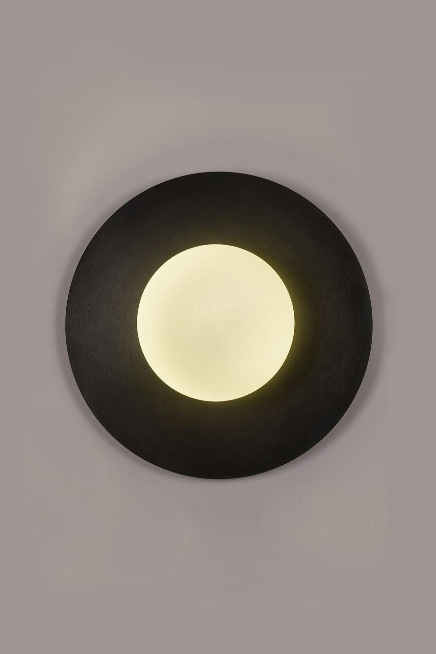 Godfrey Applique Murale Ronde Art Minimaliste en Laiton et Verre
