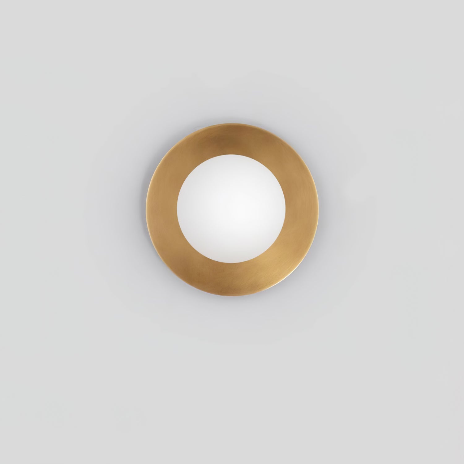 Godfrey Applique Murale Ronde Art Minimaliste en Laiton et Verre