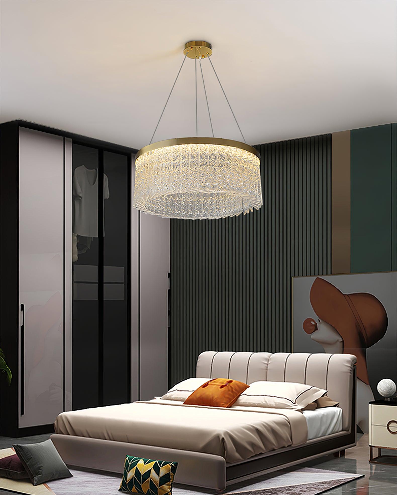 Lustra Lustre Halo Rond en Cristal