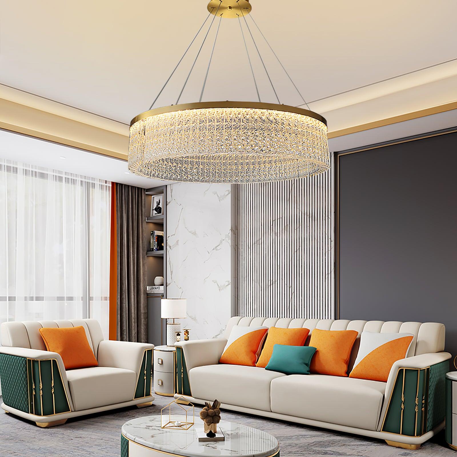 Lustra Lustre Halo Rond en Cristal