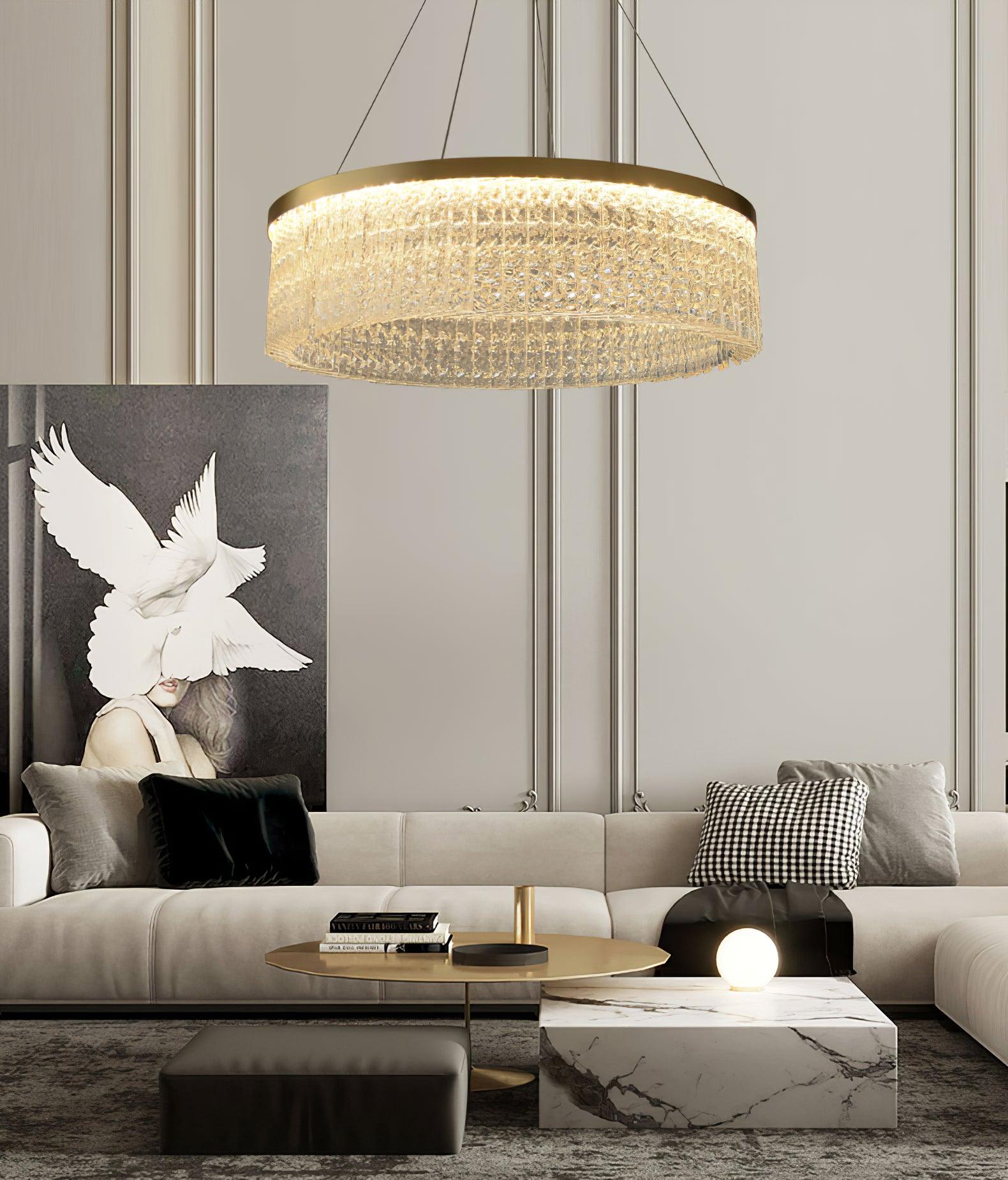 Lustra Lustre Halo Rond en Cristal