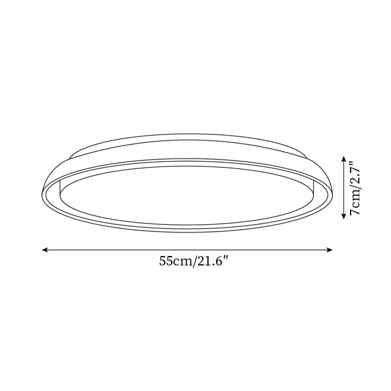 Halo Plafonnier Rond Minimaliste en Travertin