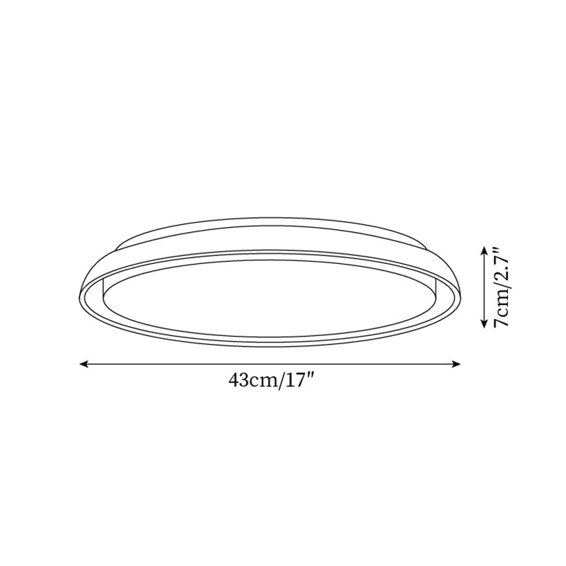 Halo Plafonnier Rond Minimaliste en Travertin