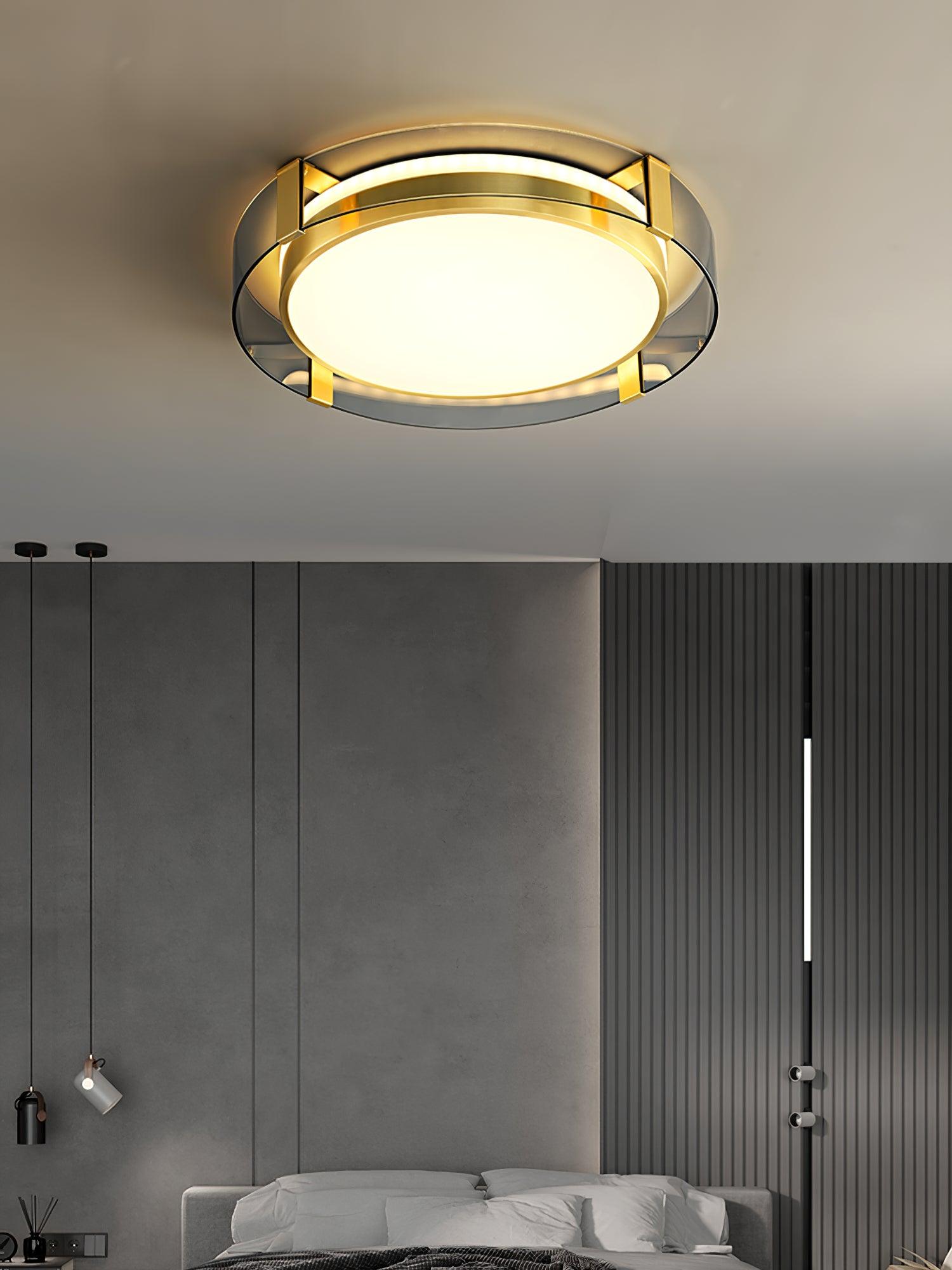 Erliris Plafonnier Rond Métal Moderne