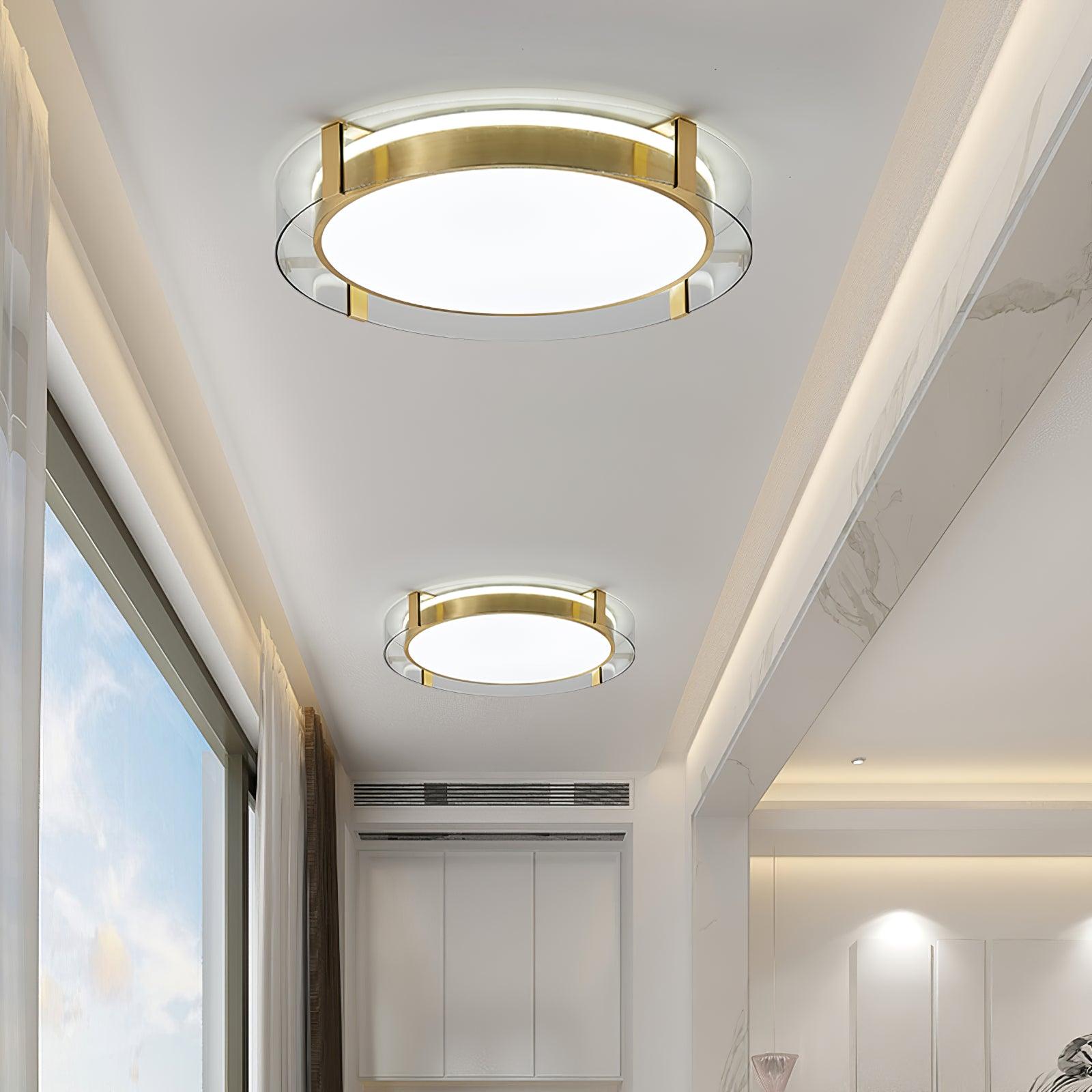 Erliris Plafonnier Rond Métal Moderne