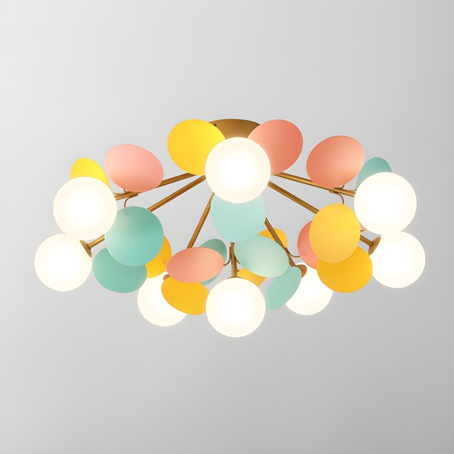 Solara Plafonnier Rond Macaron aux Couleurs Pastel