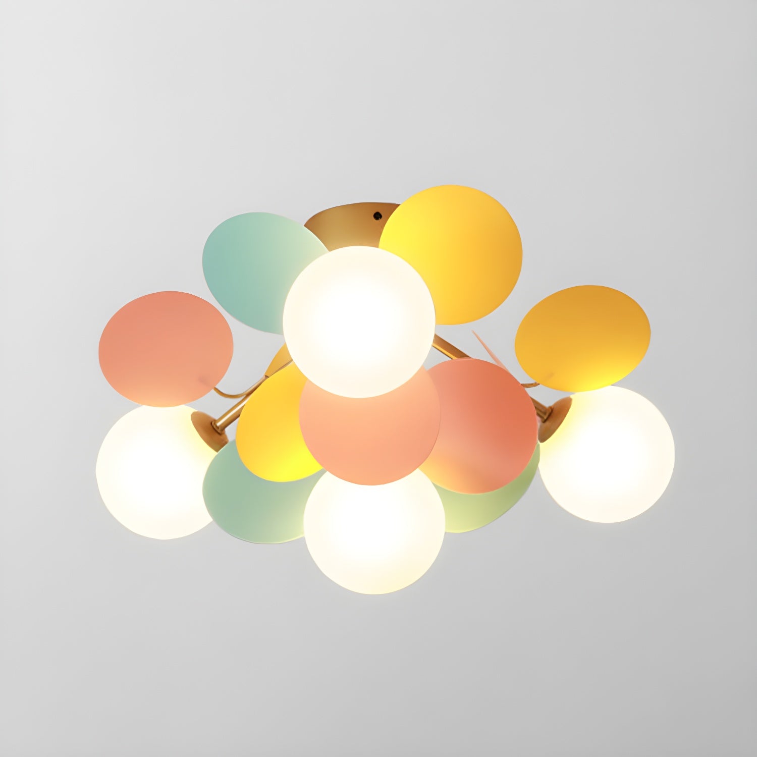 Solara Plafonnier Rond Macaron aux Couleurs Pastel