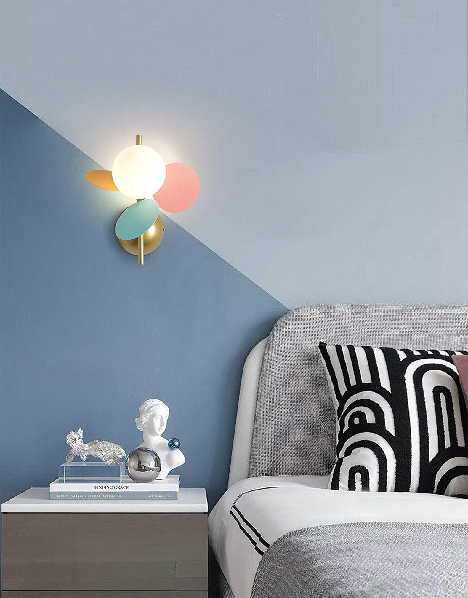 Culoren Applique Murale Ronde en Verre Art Nordique