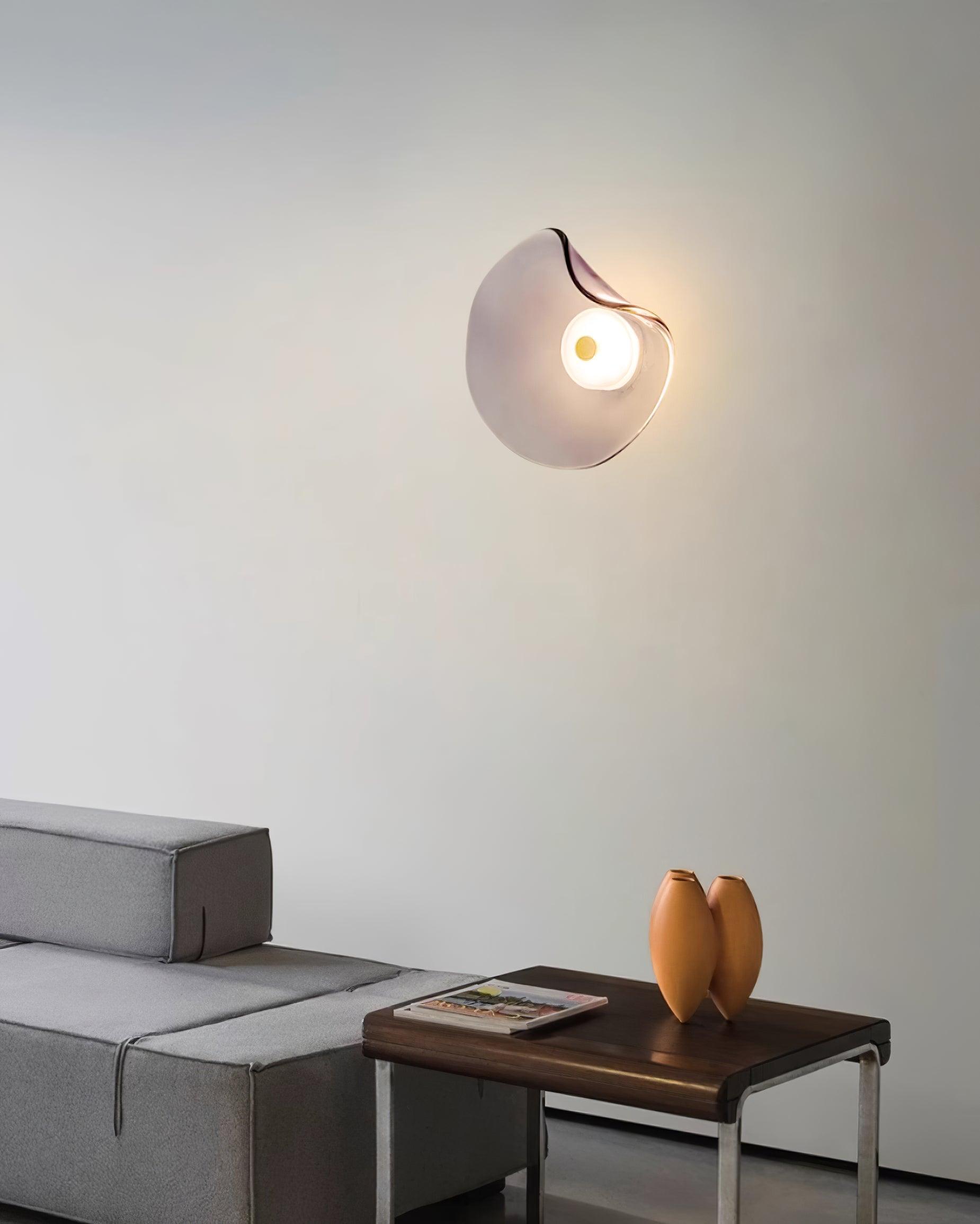 Lunara Appliques Murales Élégant Verre Ambre