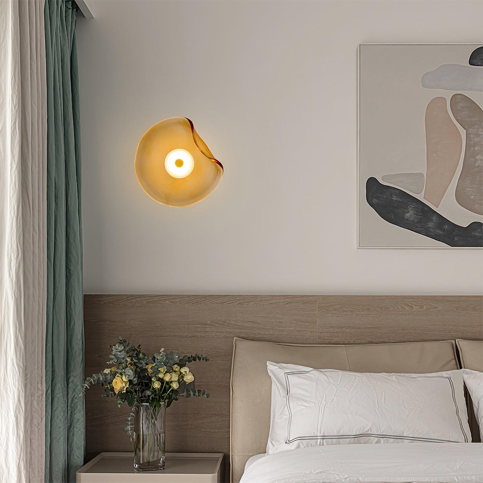 Lunara Appliques Murales Élégant Verre Ambre