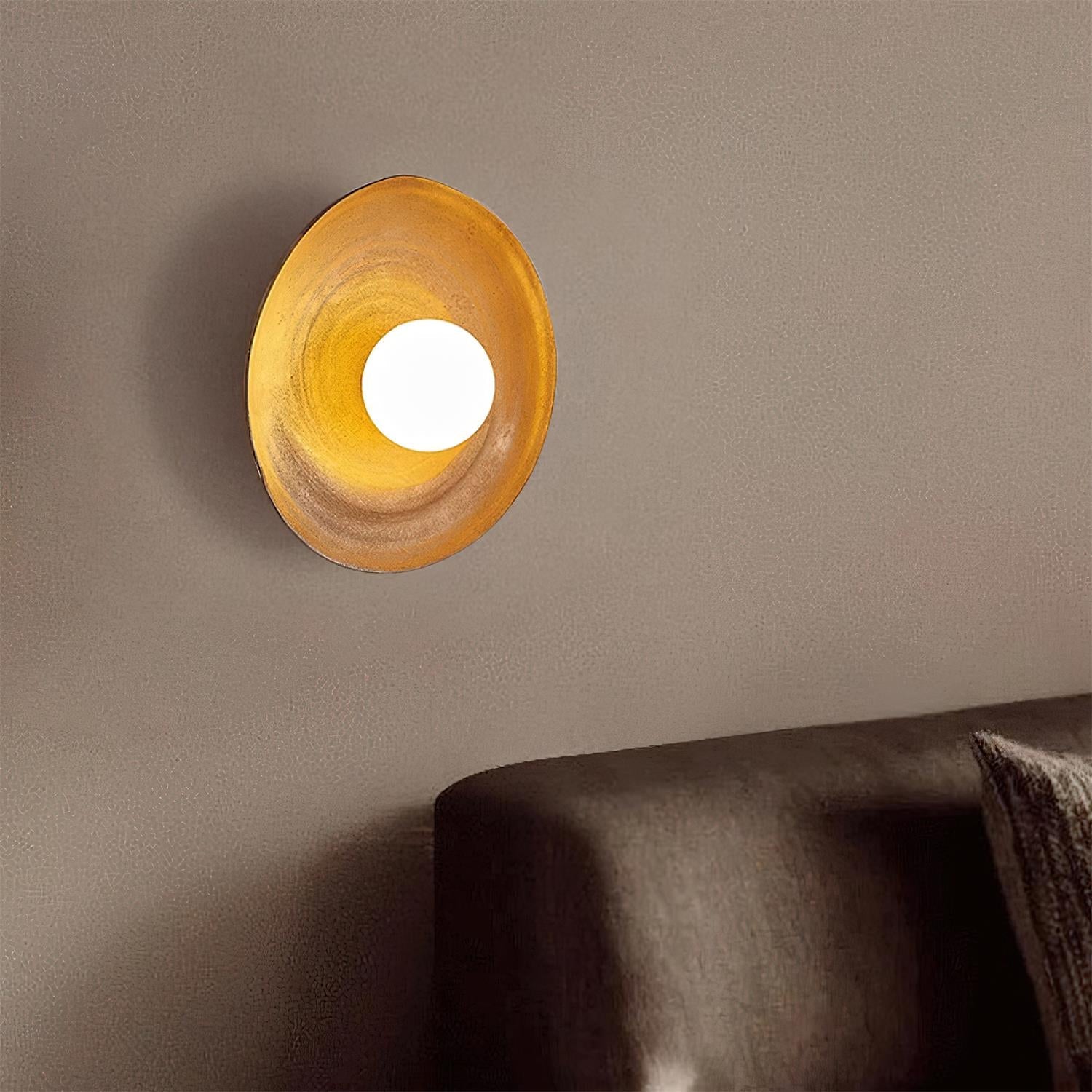 Virelli Applique Murale Disque en Fibre de Verre Globe en Acrylique pour Chaleur Nordique