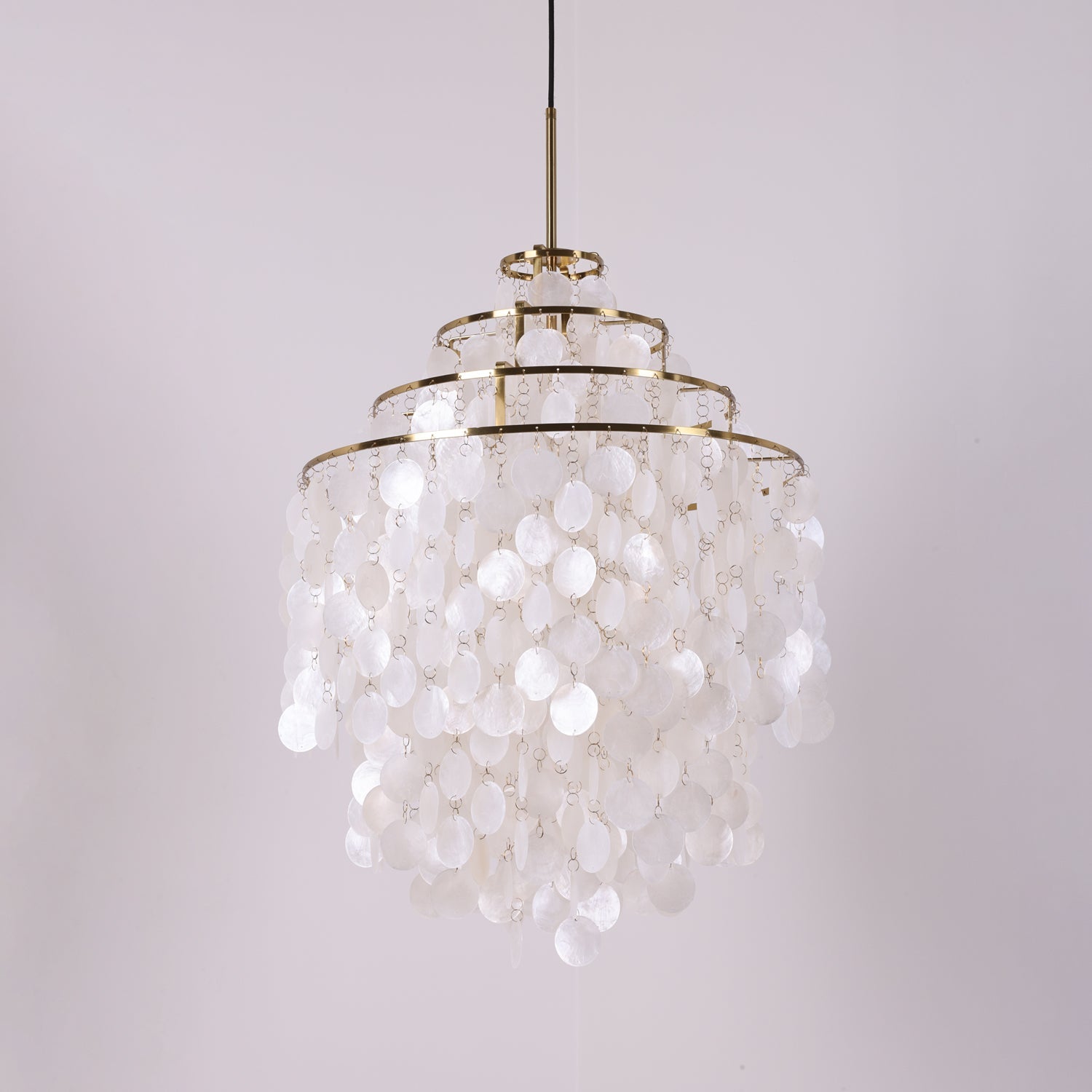 Lustra Suspension Lampe Anneau Rond en Coquillage