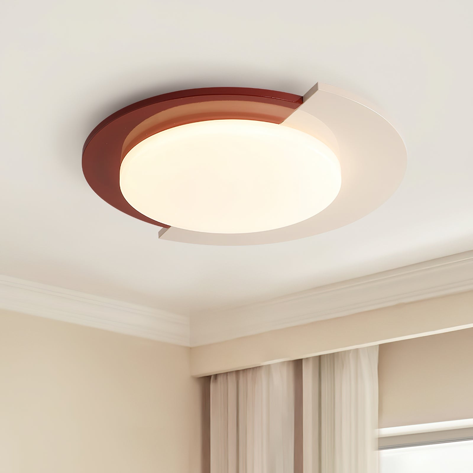 Toina Plafonnier Ronde Deux Tons Moderne Minimaliste
