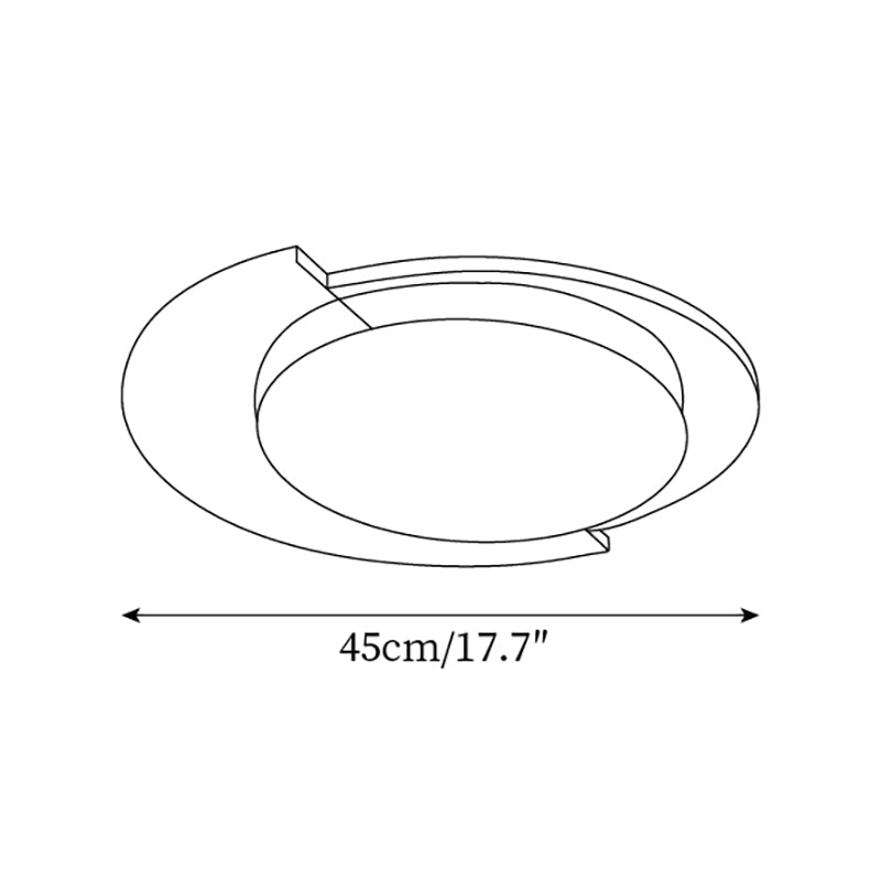 Toina Plafonnier Ronde Deux Tons Moderne Minimaliste