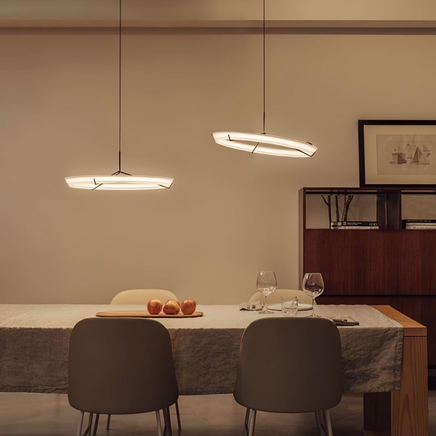 Vielle Lampe Suspendue Circulaire Élégante Moderne Ronde