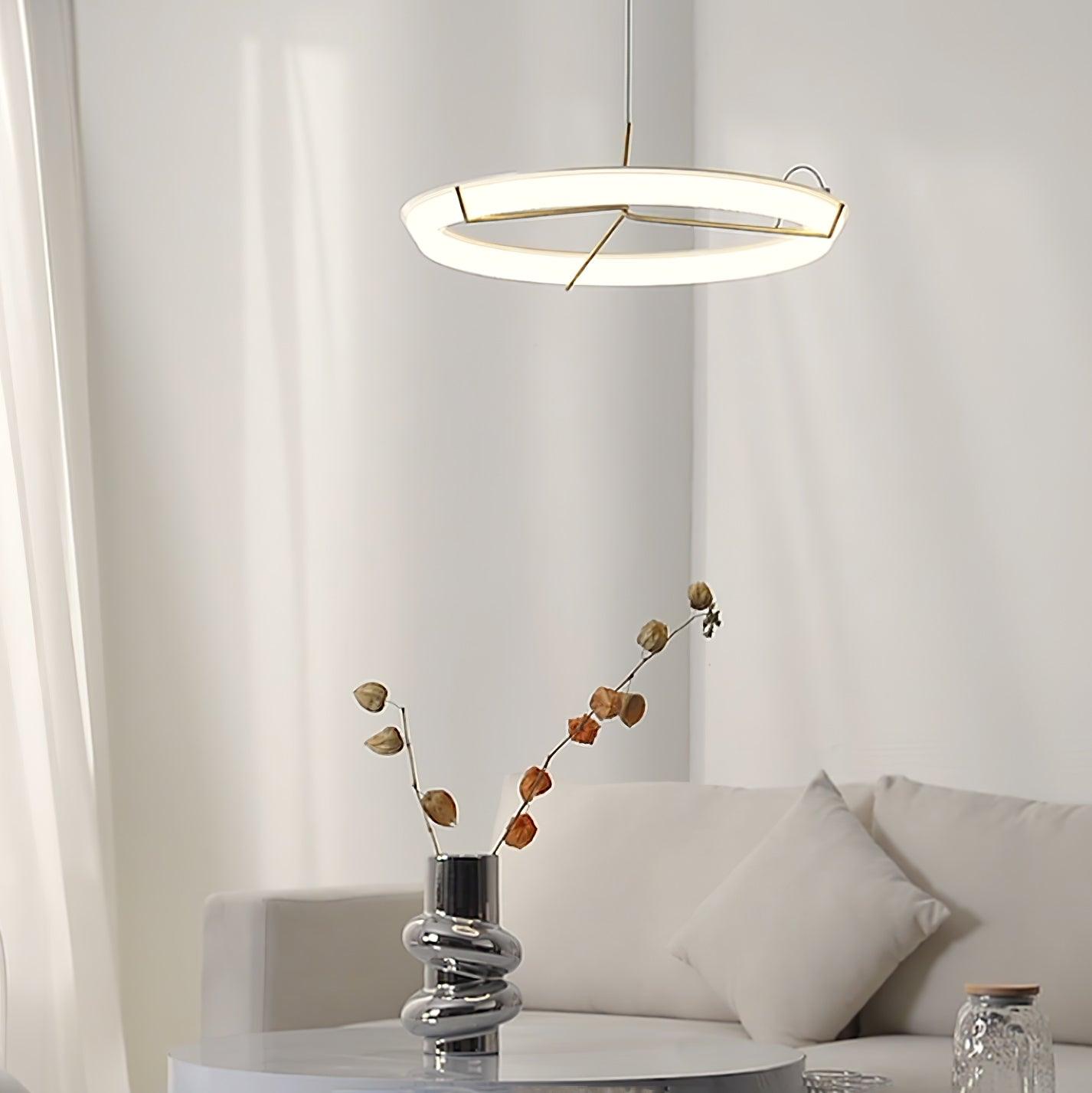 Vielle Lampe Suspendue Circulaire Élégante Moderne Ronde