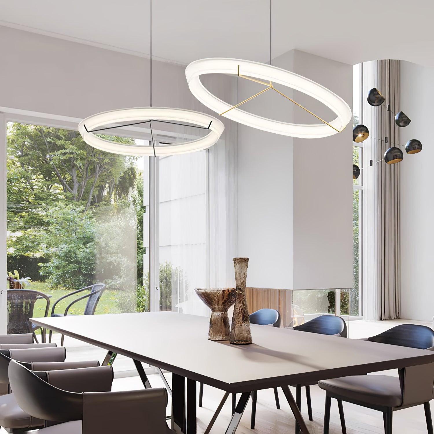 Vielle Lampe Suspendue Circulaire Élégante Moderne Ronde