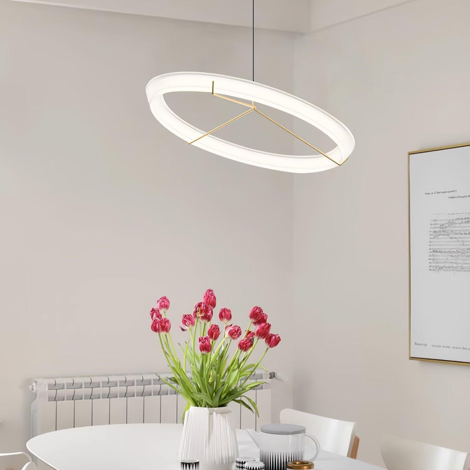 Vielle Lampe Suspendue Circulaire Élégante Moderne Ronde