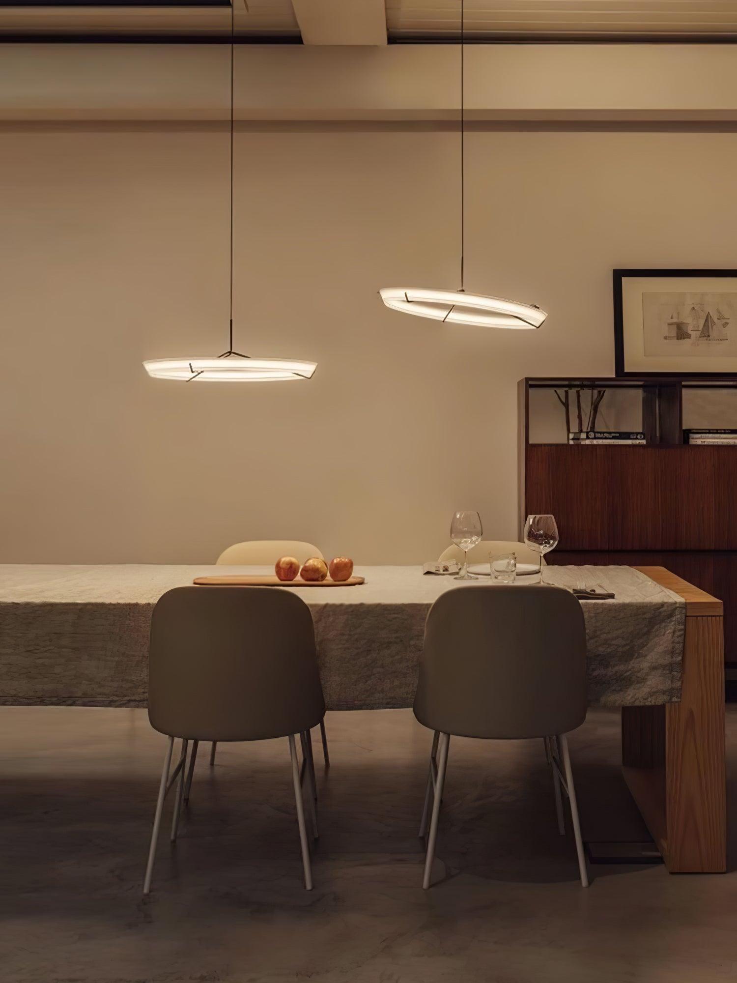 Vielle Lampe Suspendue Circulaire Élégante Moderne Ronde