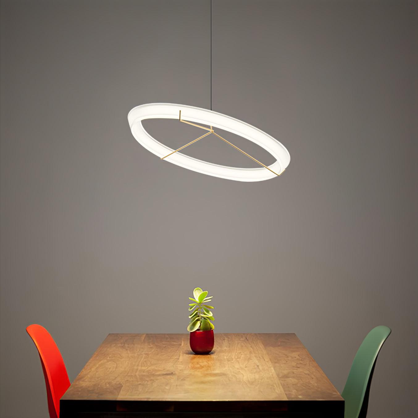 Vielle Lampe Suspendue Circulaire Élégante Moderne Ronde