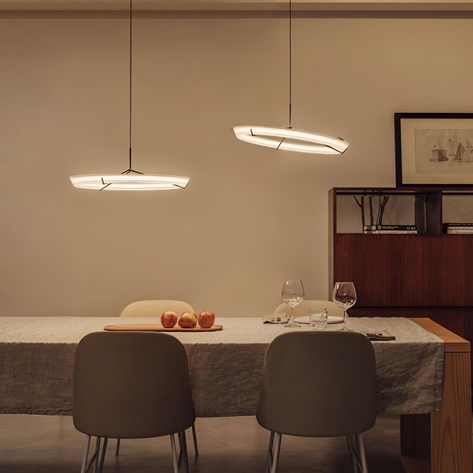 Vielle Lampe Suspendue Circulaire Élégante Moderne Ronde