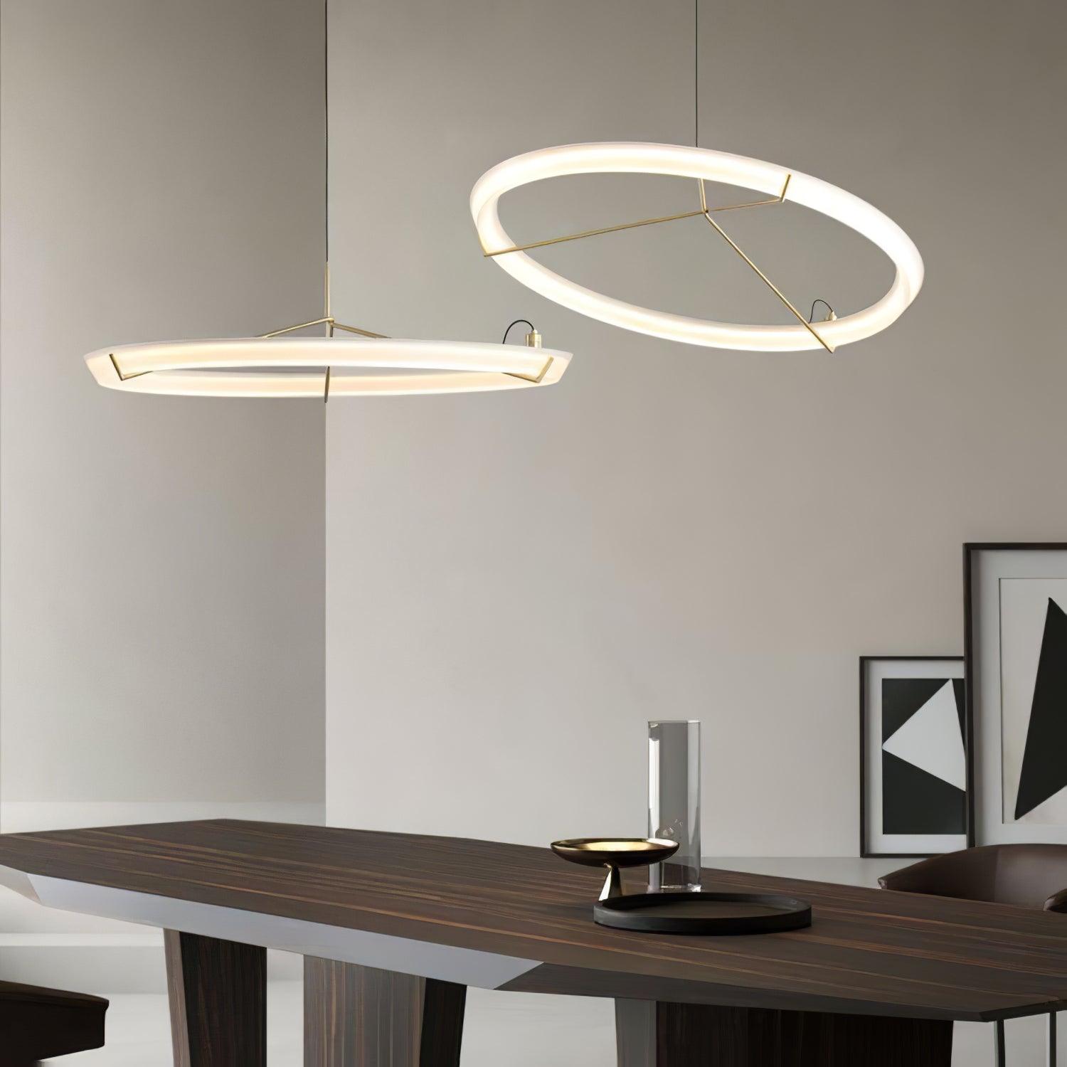 Vielle Lampe Suspendue Circulaire Élégante Moderne Ronde
