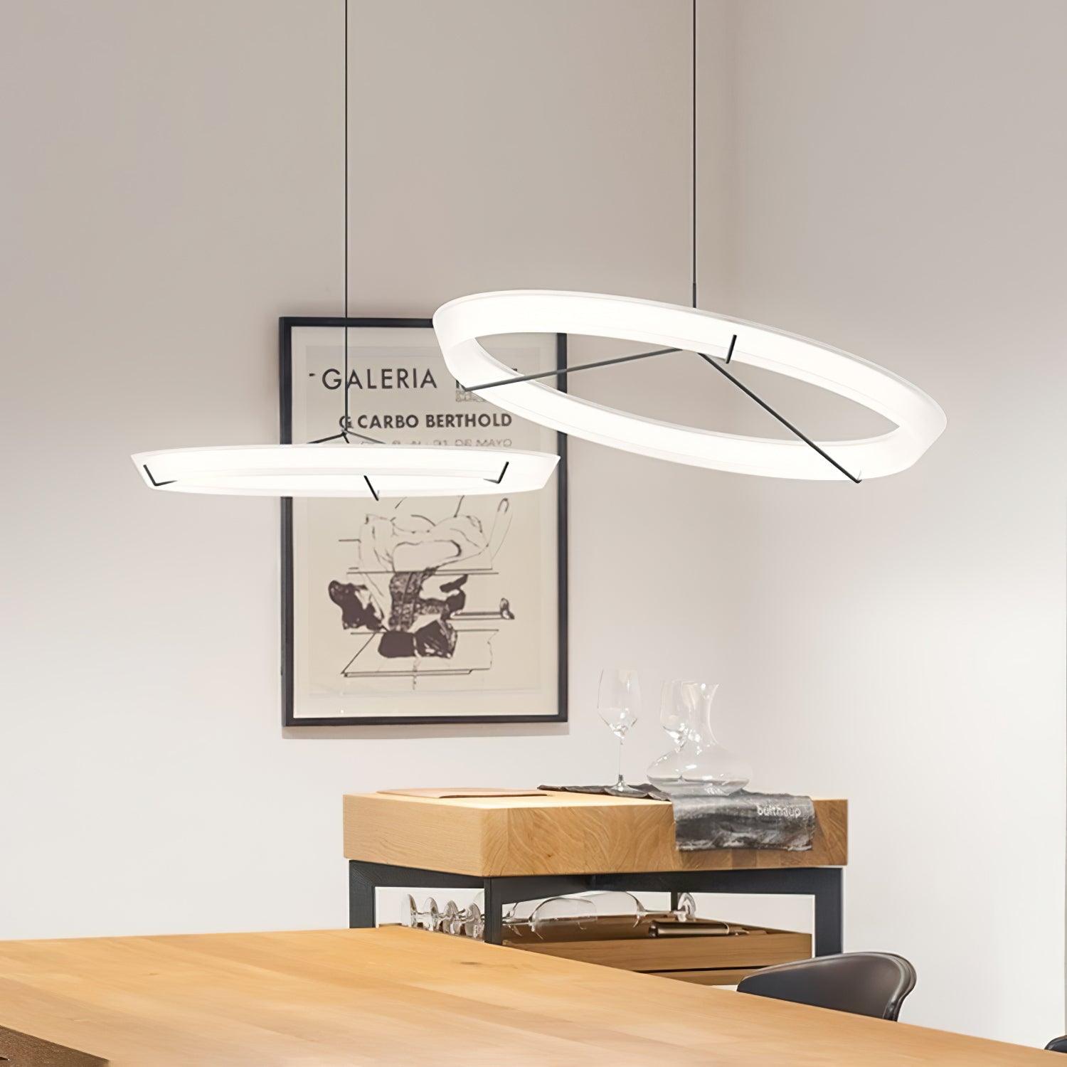 Vielle Lampe Suspendue Circulaire Élégante Moderne Ronde