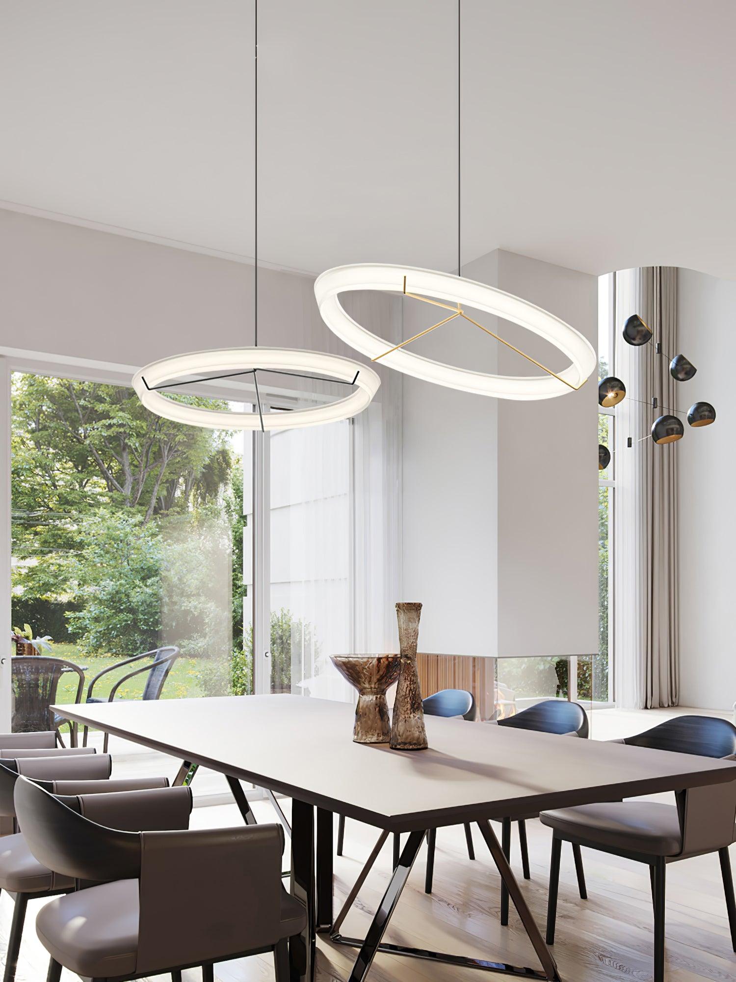 Vielle Lampe Suspendue Circulaire Élégante Moderne Ronde