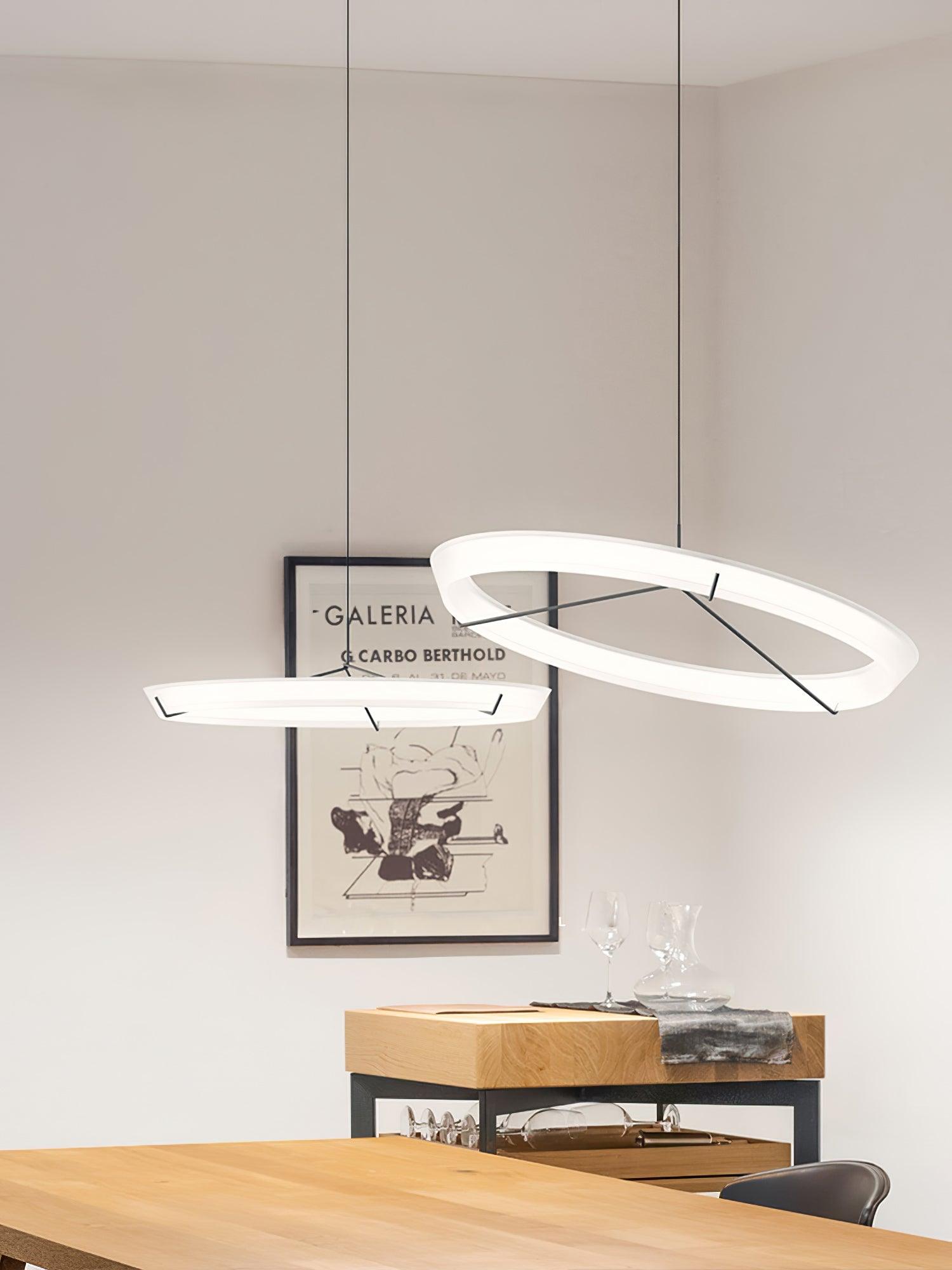 Vielle Lampe Suspendue Circulaire Élégante Moderne Ronde
