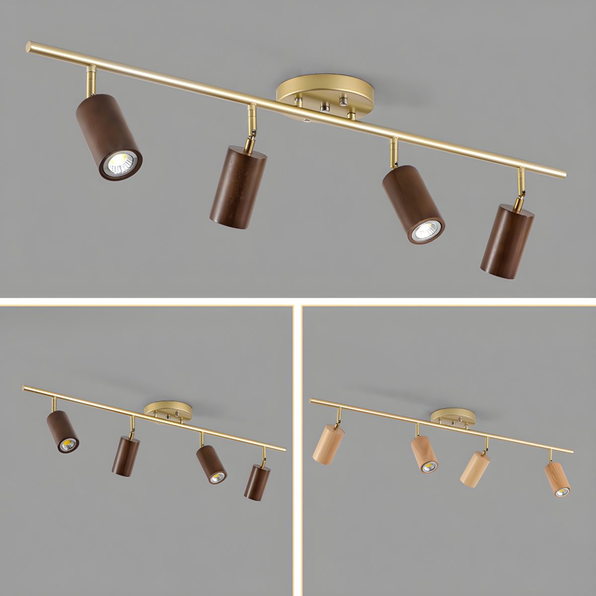 Usolila Lampe Plafonnier Moderne Minimaliste en Bois